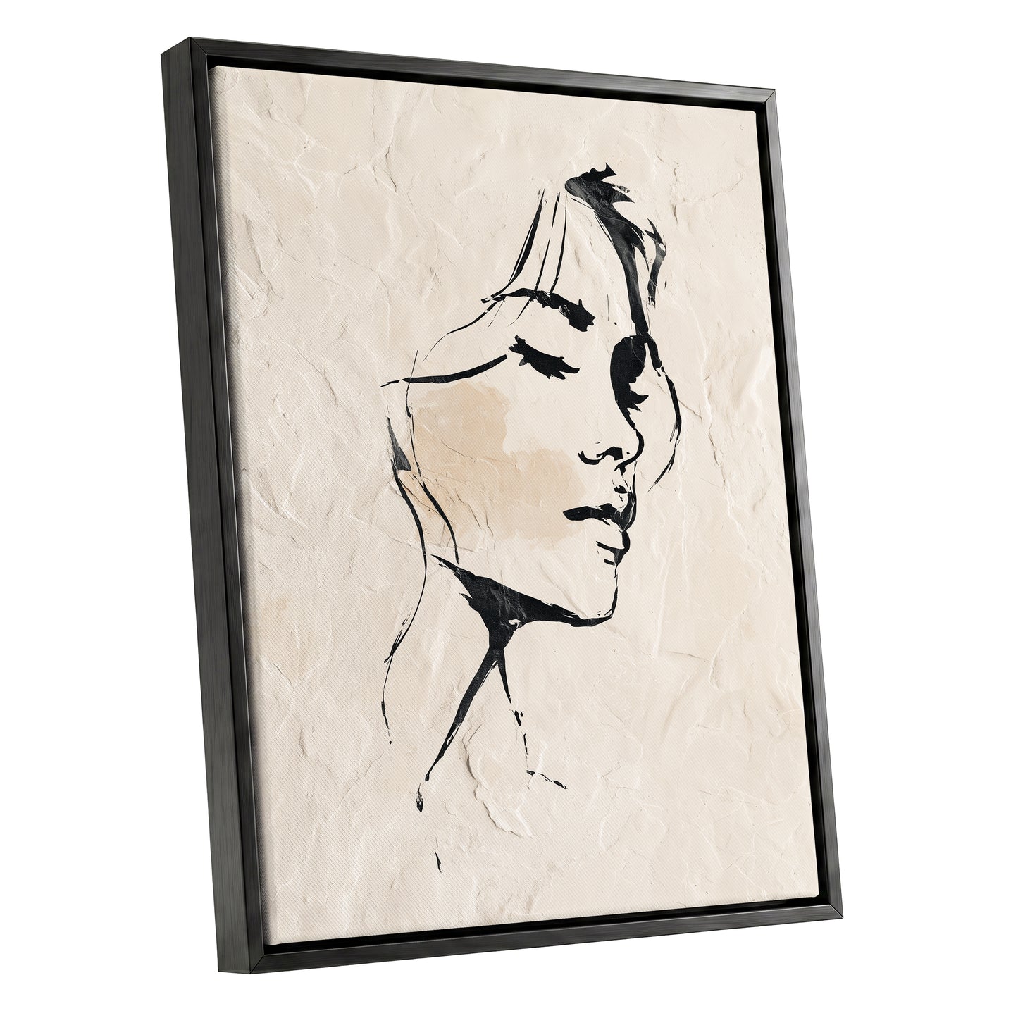 Black Ivory Minimal Abstract Man Face Line Art
