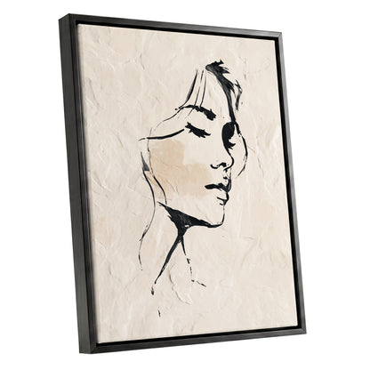 Black Ivory Minimal Abstract Man Face Line Art