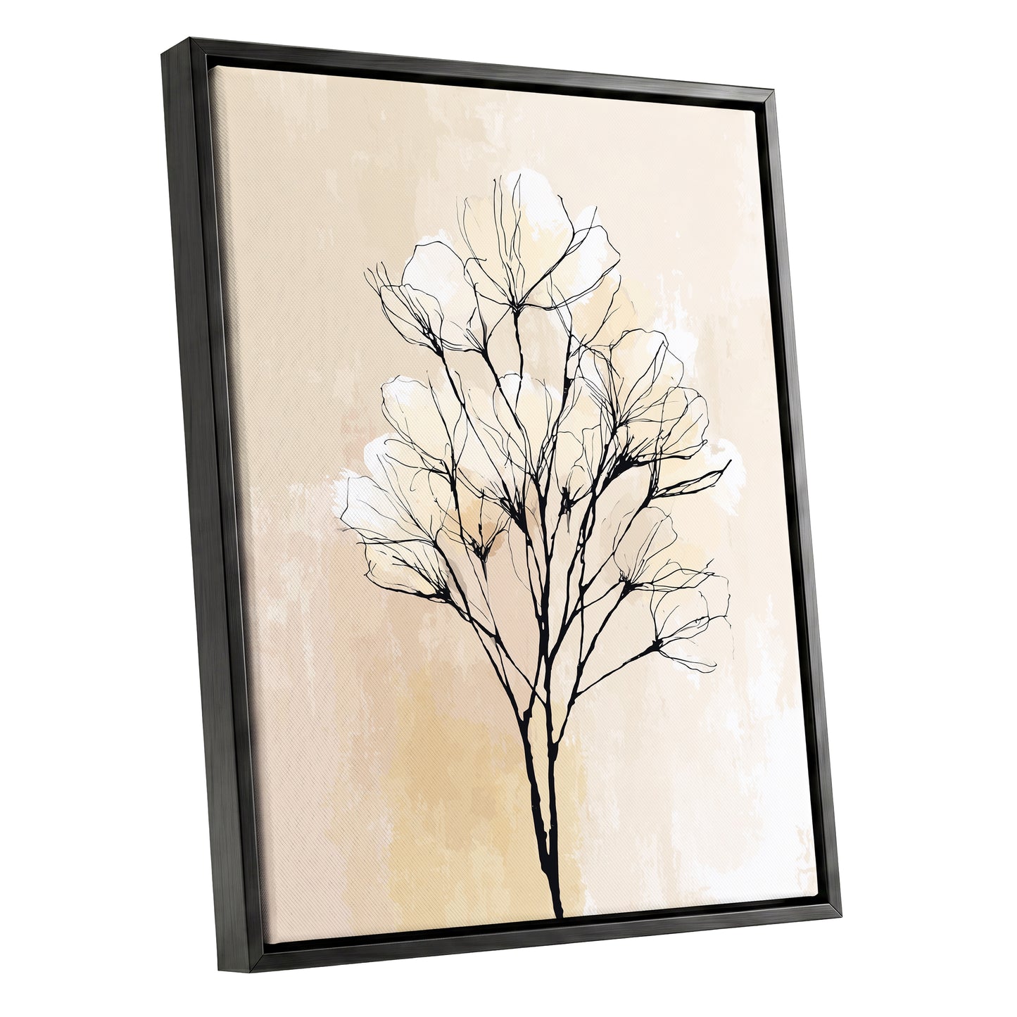 Neutral Cream Botanical Line Art Wall Art