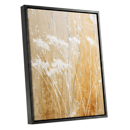 Warm Ochre Botanical Abstract Wall Art