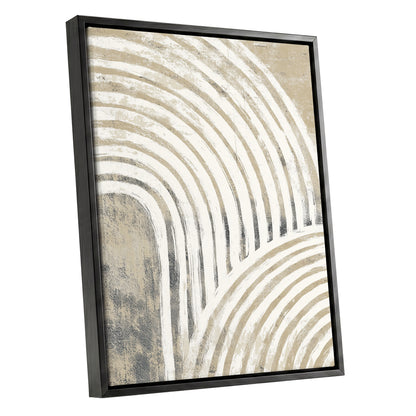 Neutral Beige Layered Rainbow Wall Art