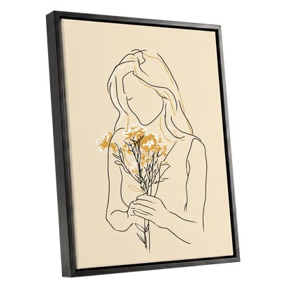Golden Floral Silhouette