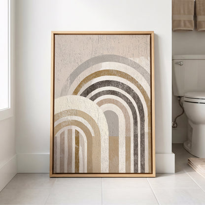Neutral Textured Rainbow Arch Wall Art