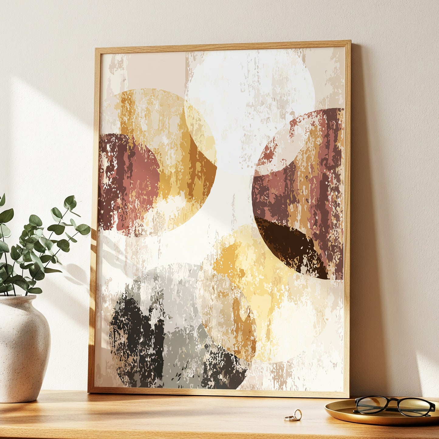 Neutral Terracotta Abstract Wall Art