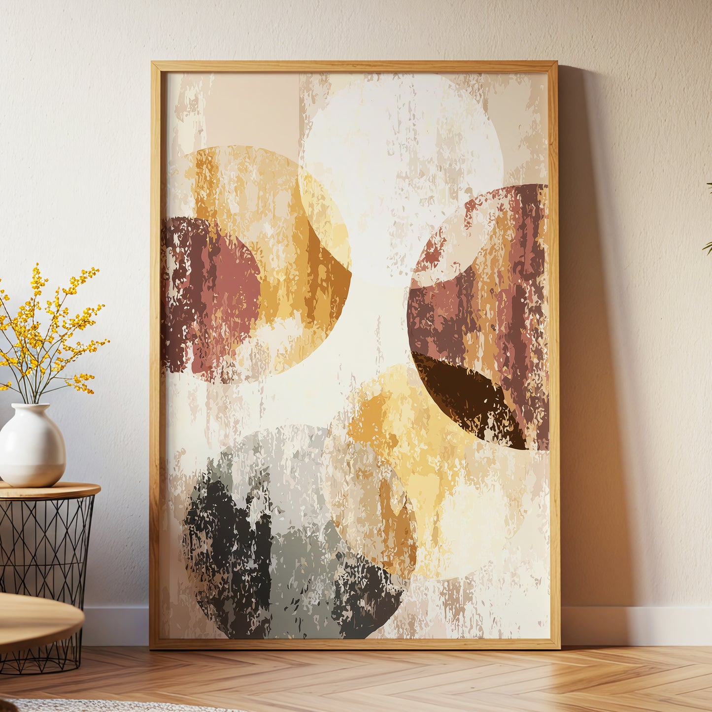 Neutral Terracotta Abstract Wall Art
