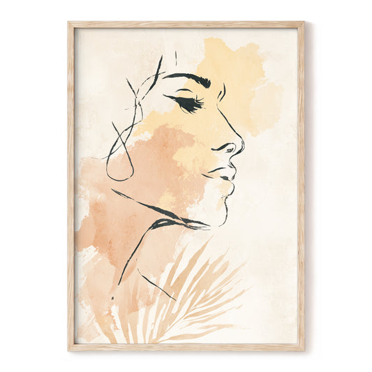 Pastel Feminine Line Art