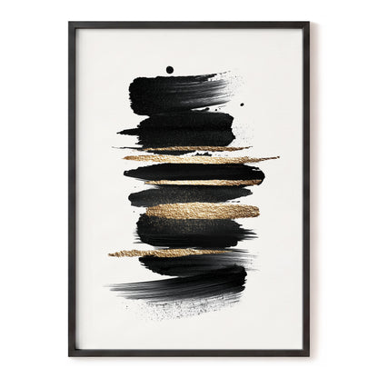 Black Gold Brushstrokes
