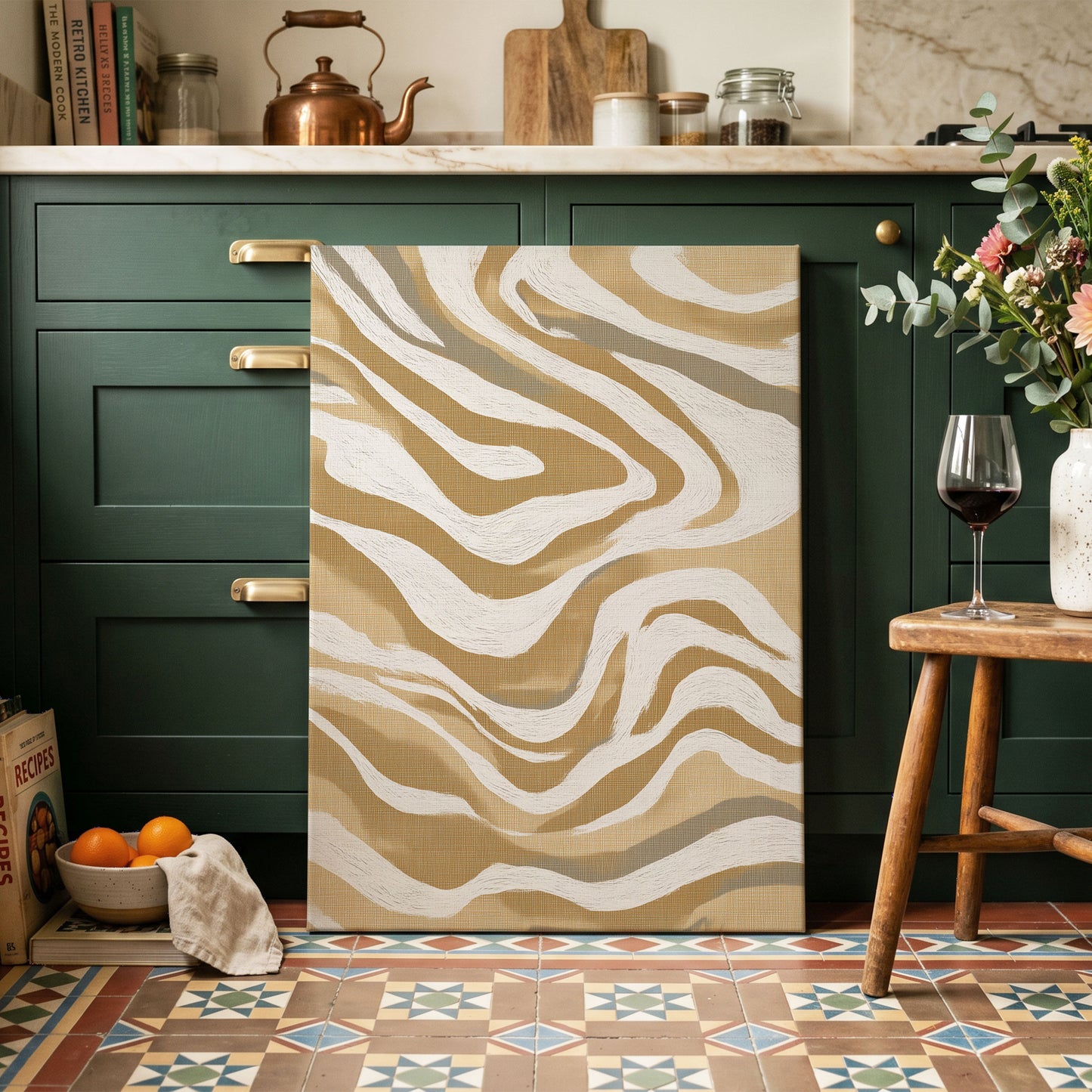 Ochre Flow Abstract