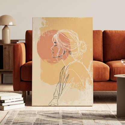 Sunlit Profile Line Art