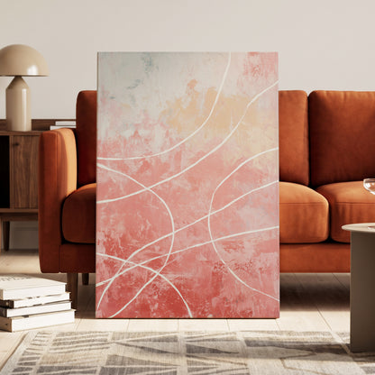 Blush Flow Line Abstract