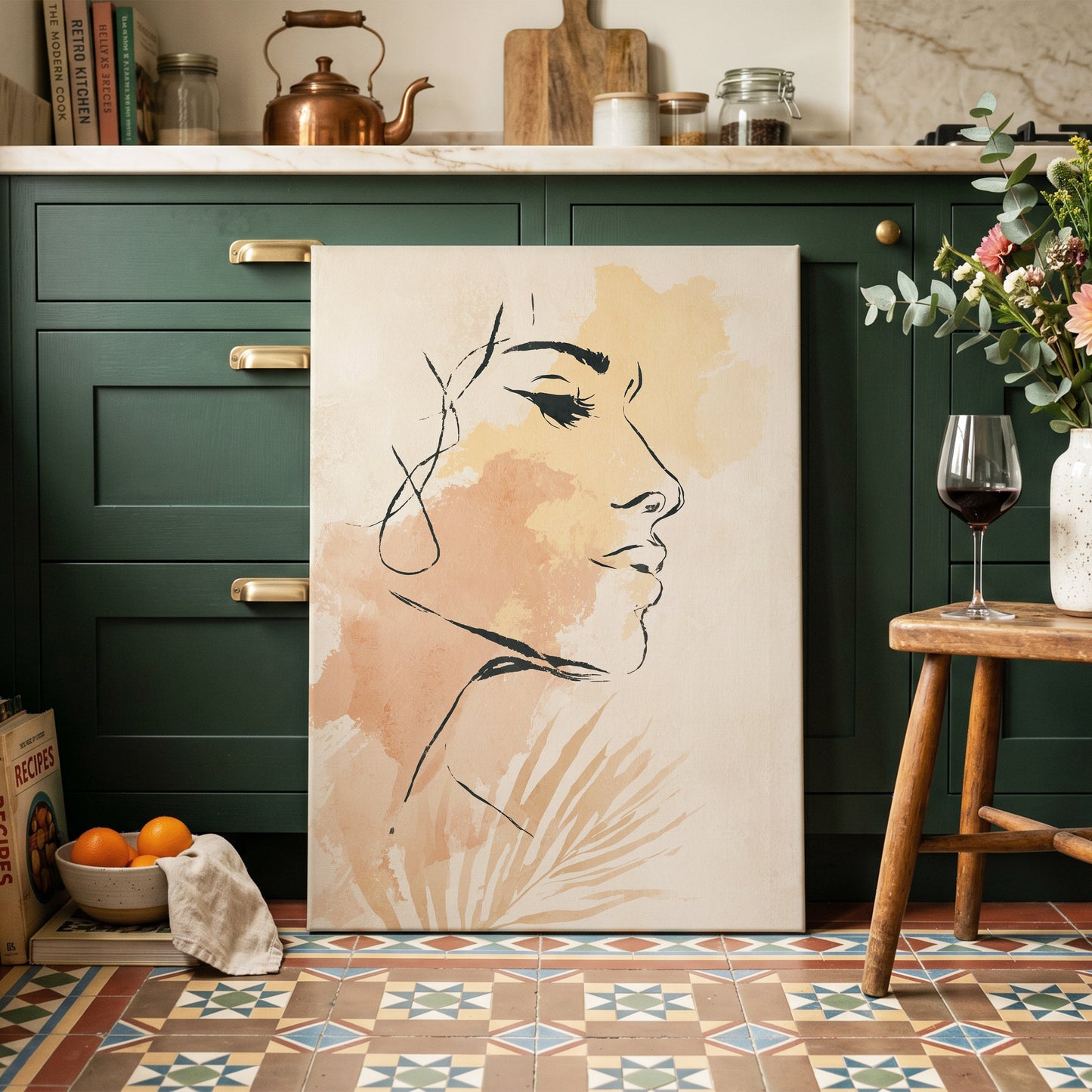Pastel Feminine Line Art