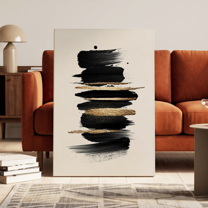 Black Gold Brushstrokes