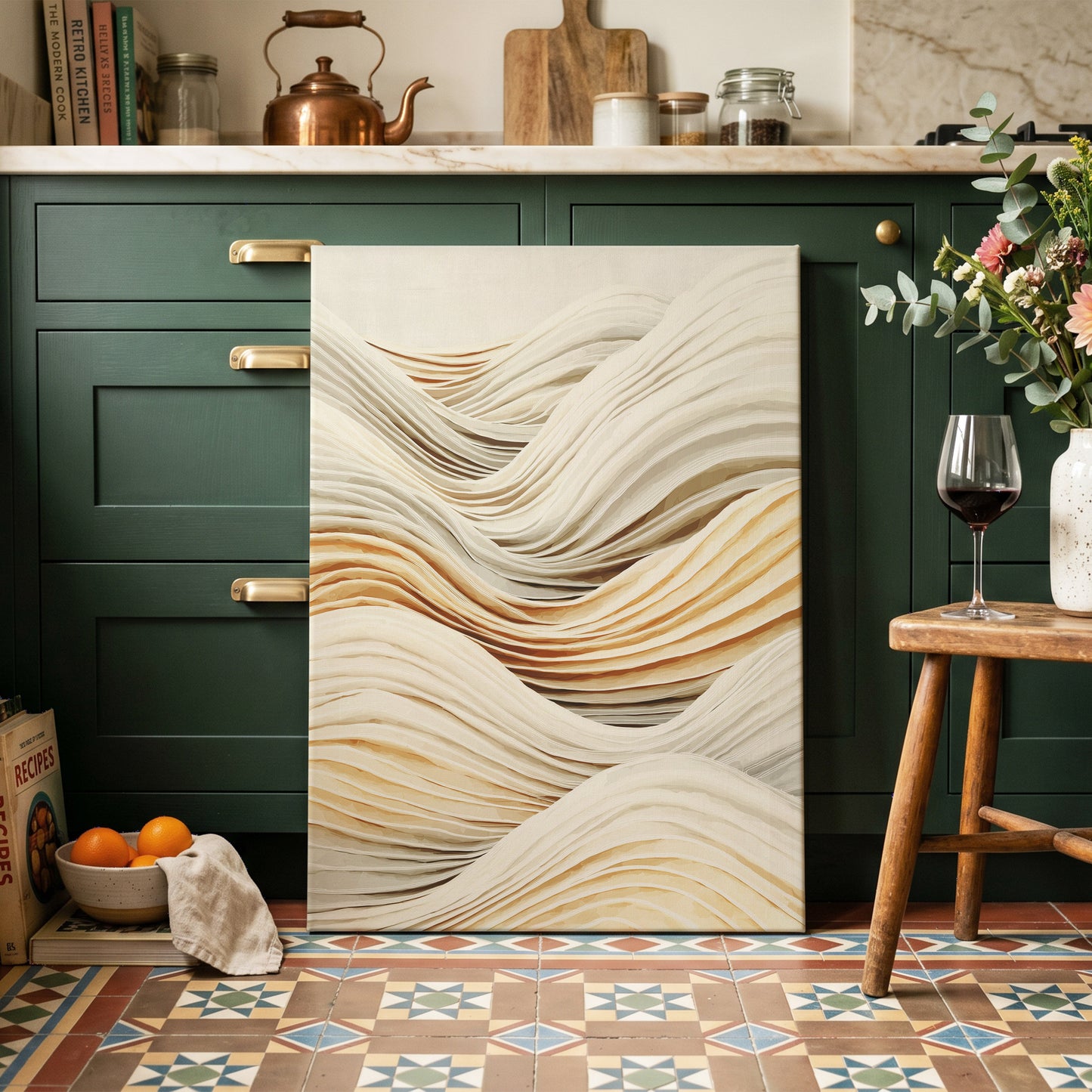 Ivory Layered Waves