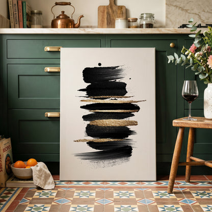 Black Gold Brushstrokes