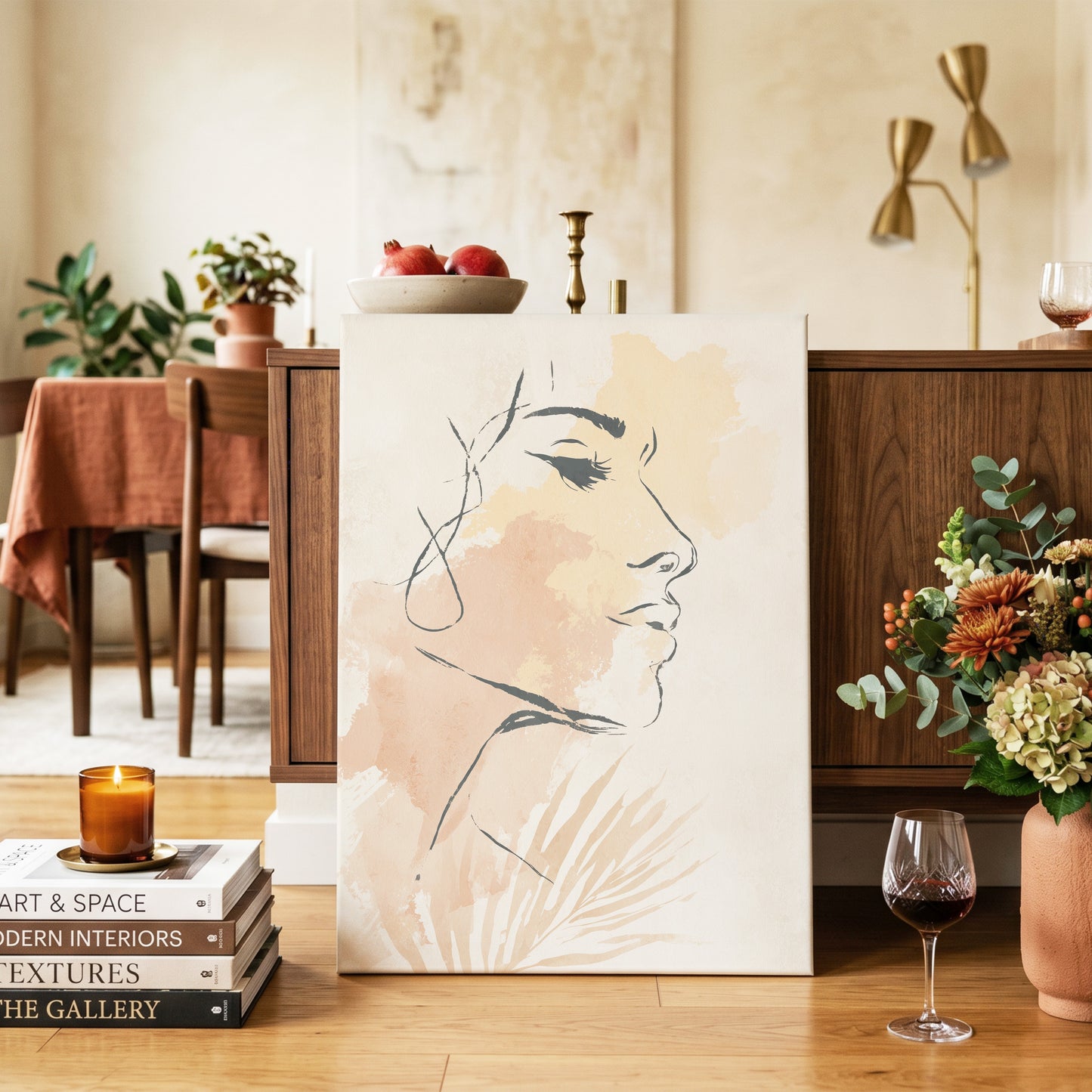 Pastel Feminine Line Art