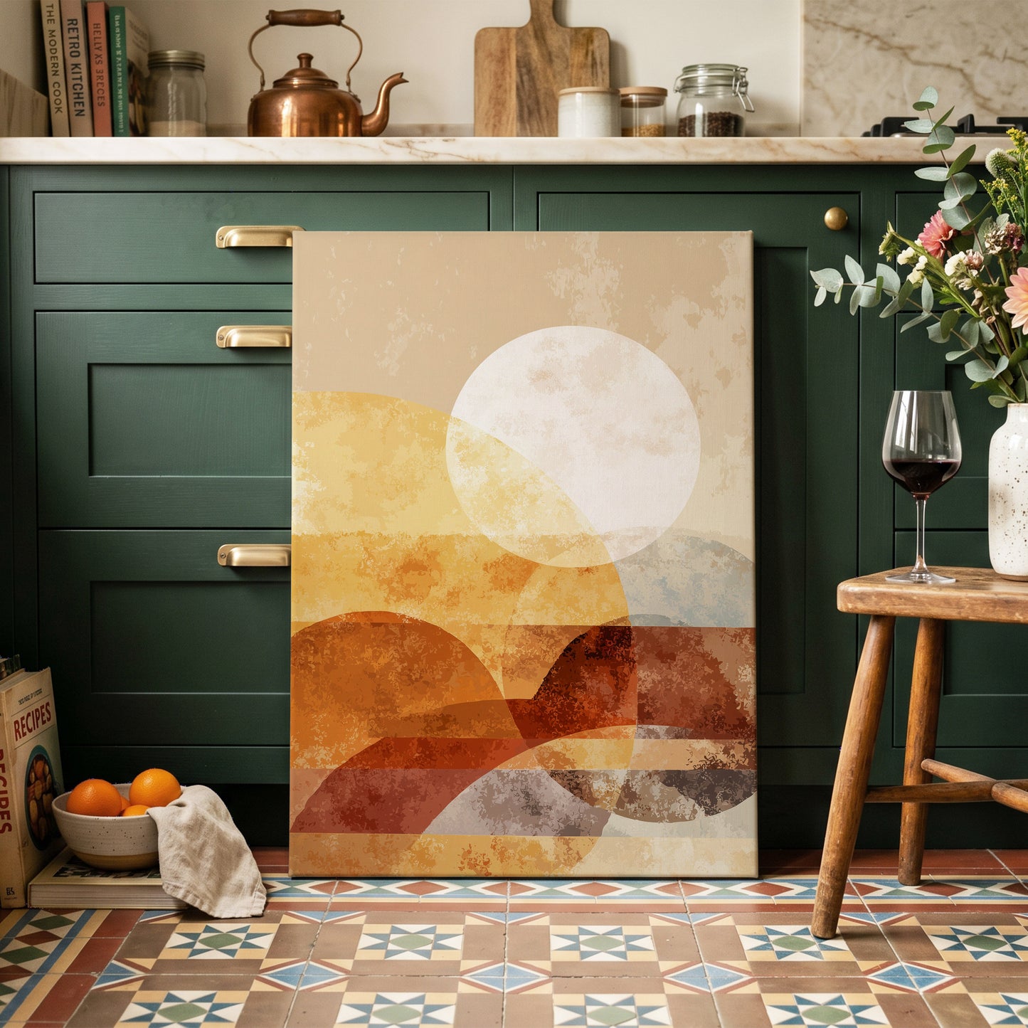 Amber Geometric Sunrise