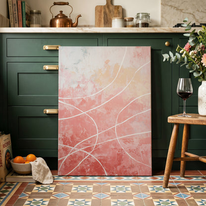 Blush Flow Line Abstract