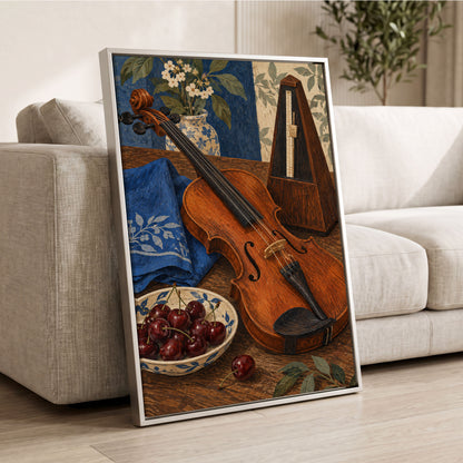 A Measure of Blue, brown, orange, blue abstract wall art displayed in a styled interior, gallery view 8