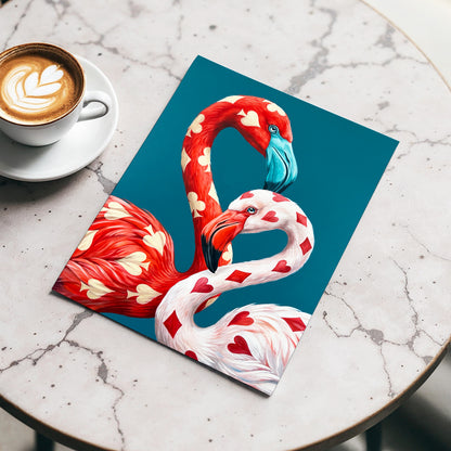 A Pair of Wild Cards, red, white, blue nature wall art displayed in a styled interior, gallery view 5