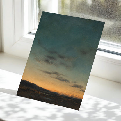 A Star Above the Quiet, blue, green, orange nature wall art displayed in a styled interior, gallery view 5