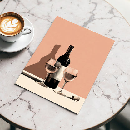 After Hours Still Life, pink, black, beige minimalist wall art displayed in a styled interior, gallery view 3