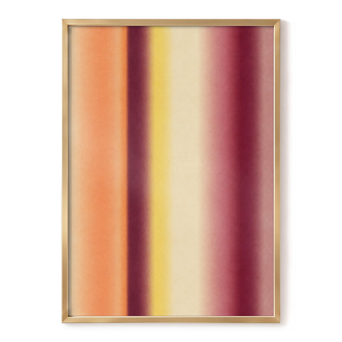 Amber Blush, orange, yellow, beige abstract wall art, front artwork view