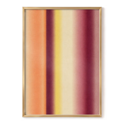 Amber Blush, orange, yellow, beige abstract wall art, front artwork view
