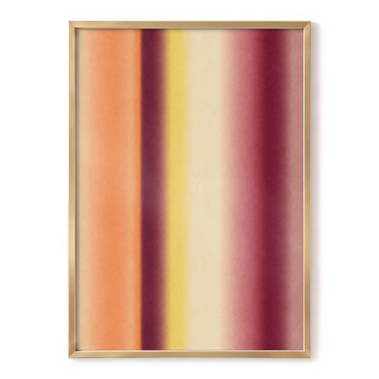 Amber Blush, orange, yellow, beige abstract wall art, front artwork view