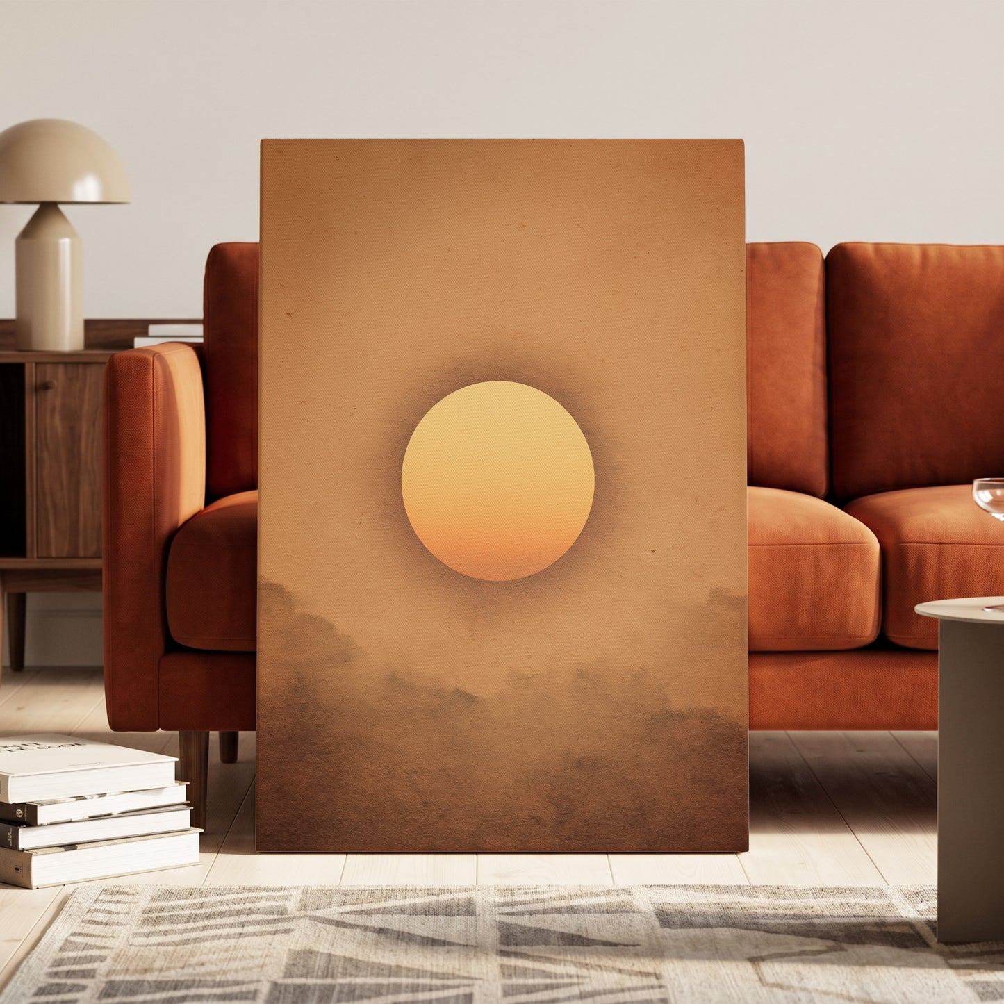 Amber Horizon – canvas wall art in a styled interior, gallery view 1