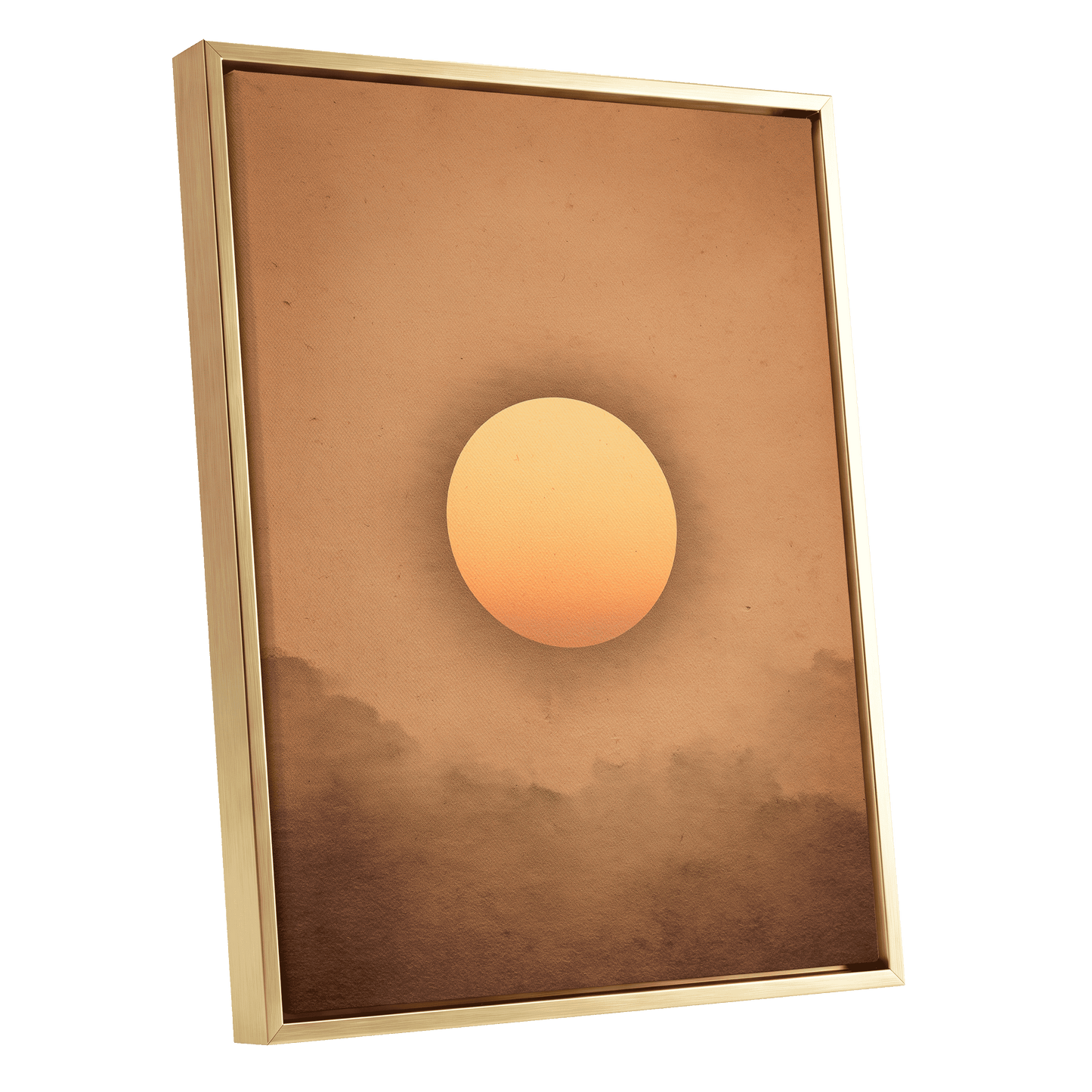 Amber Horizon – gold framed canvas option