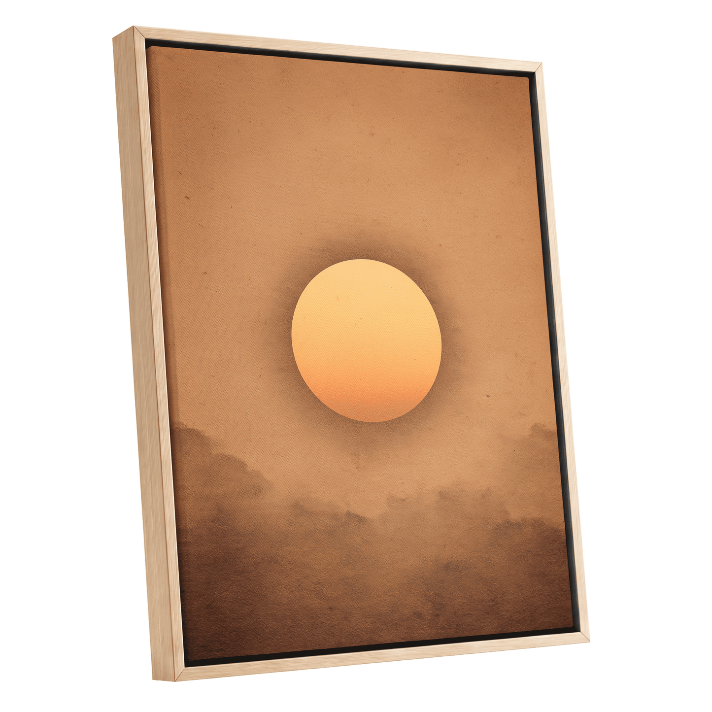Amber Horizon – oak framed canvas option