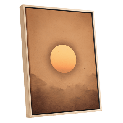 Amber Horizon – oak framed canvas option
