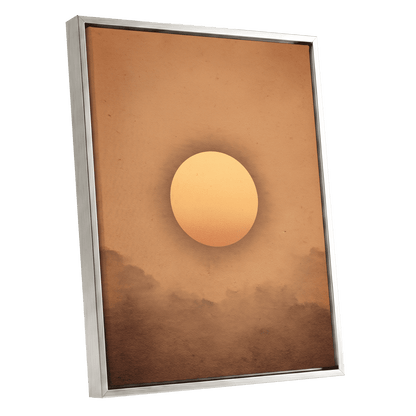 Amber Horizon – silver framed canvas option