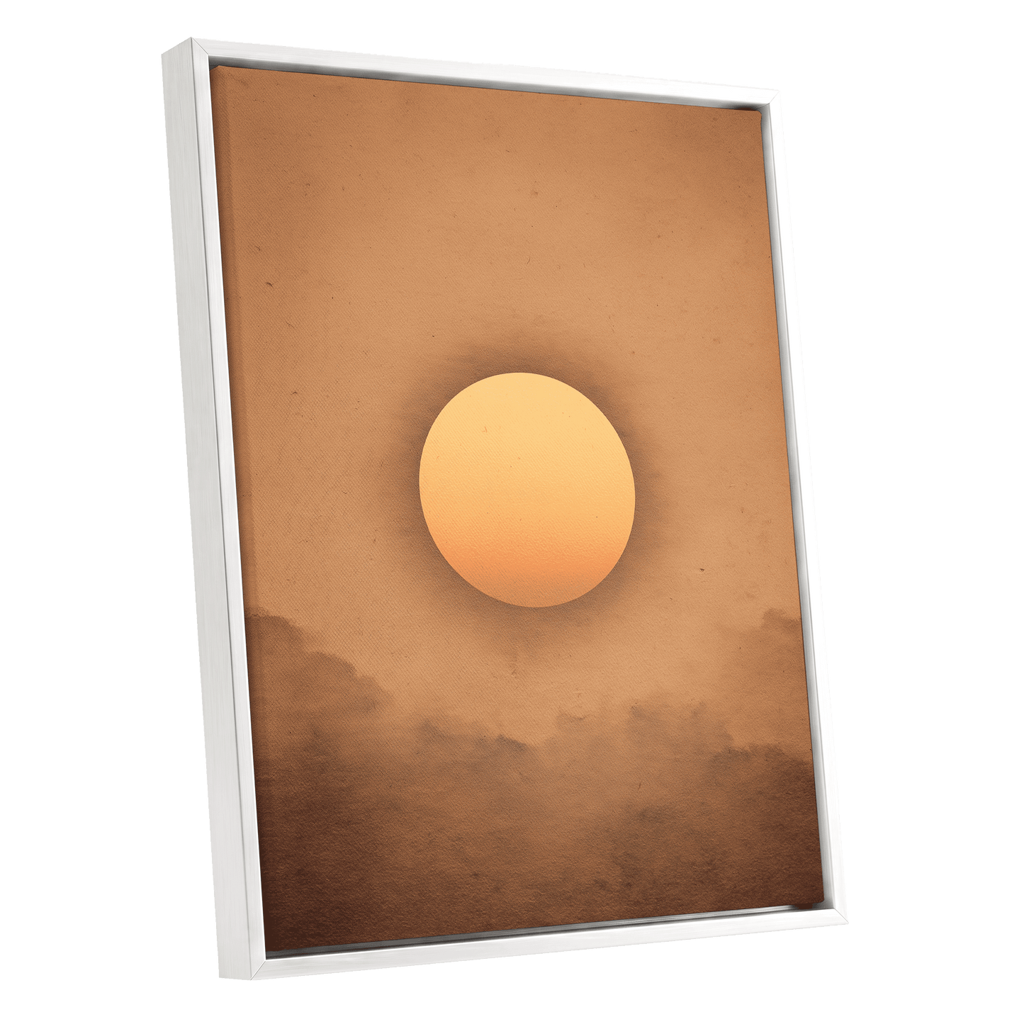 Amber Horizon – white framed canvas option