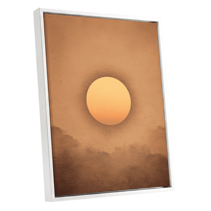 Amber Horizon – white framed canvas option