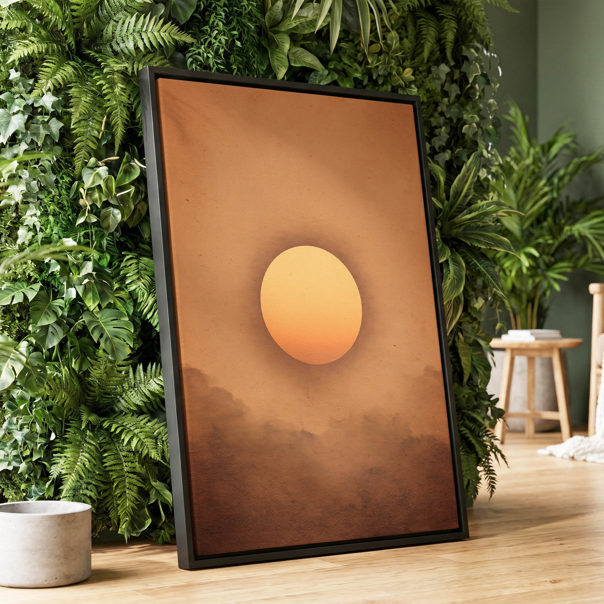 Amber Horizon – wall art displayed in a styled interior, gallery view 1