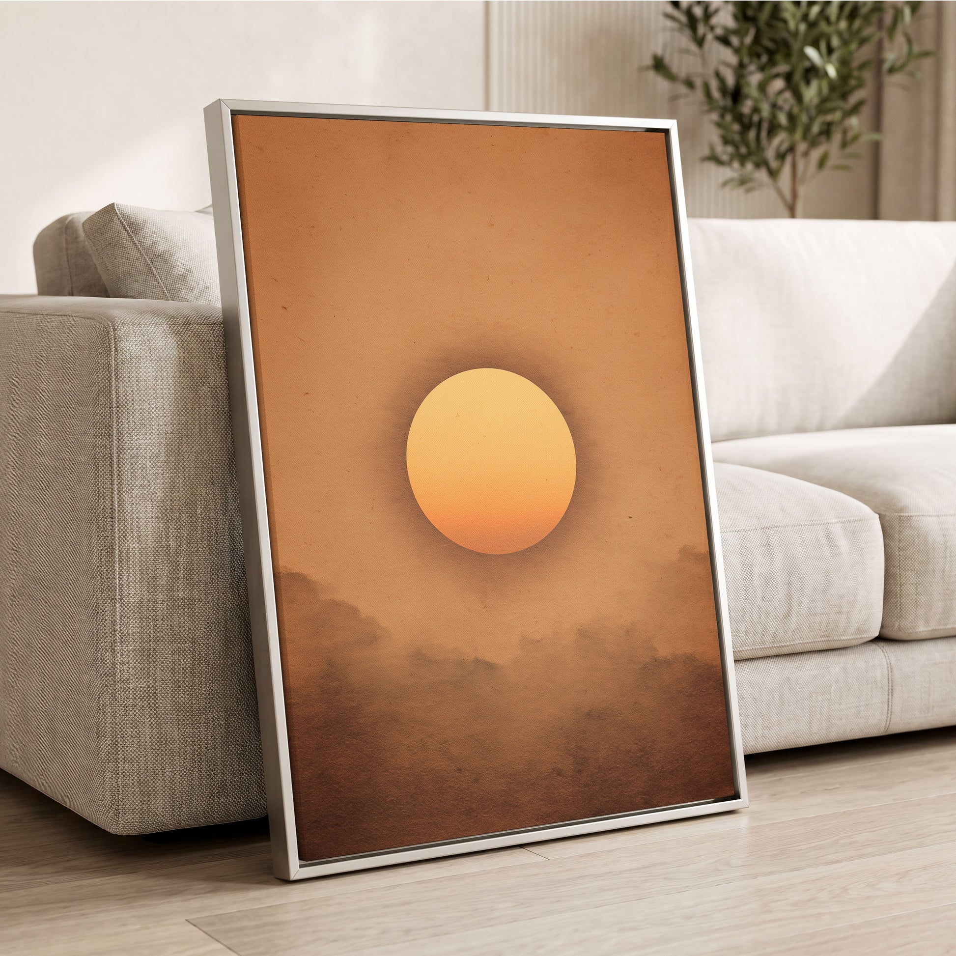 Amber Horizon – wall art displayed in a styled interior, gallery view 2