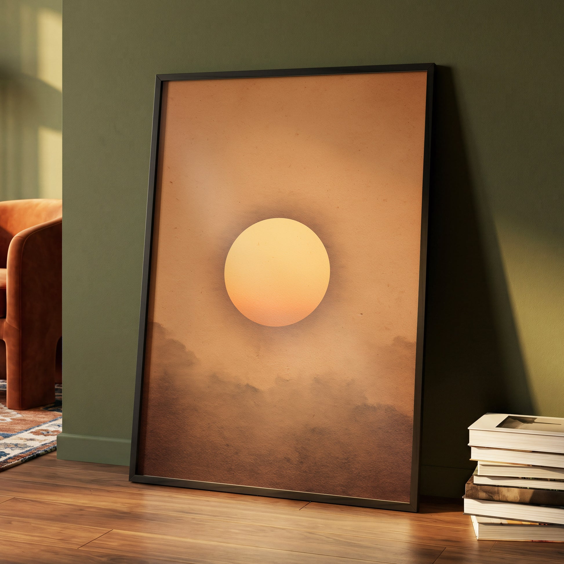 Amber Horizon – wall art displayed in a styled interior, gallery view 4