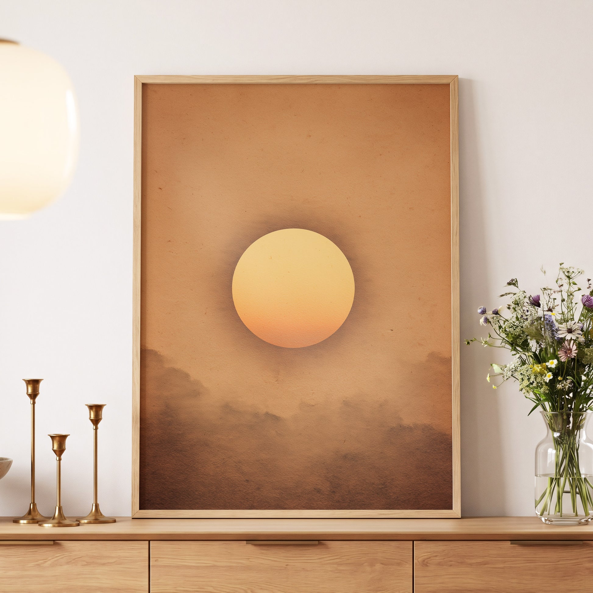 Amber Horizon – wall art displayed in a styled interior, gallery view 5