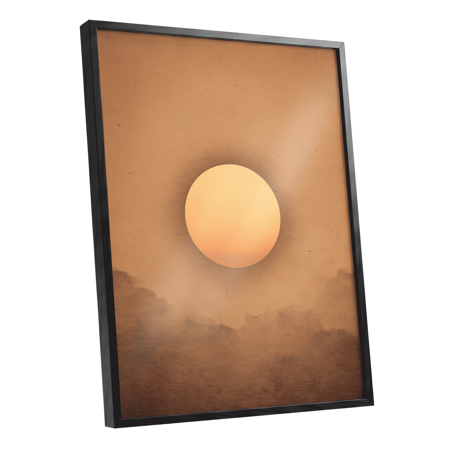 Amber Horizon – black framed poster option