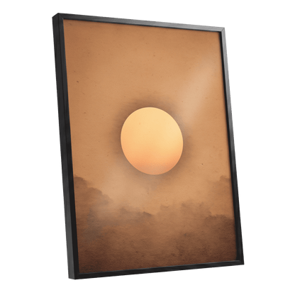 Amber Horizon – black framed poster option