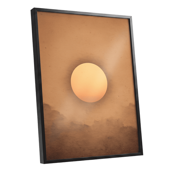 Amber Horizon – black framed poster option