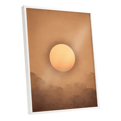 Amber Horizon – white framed poster option