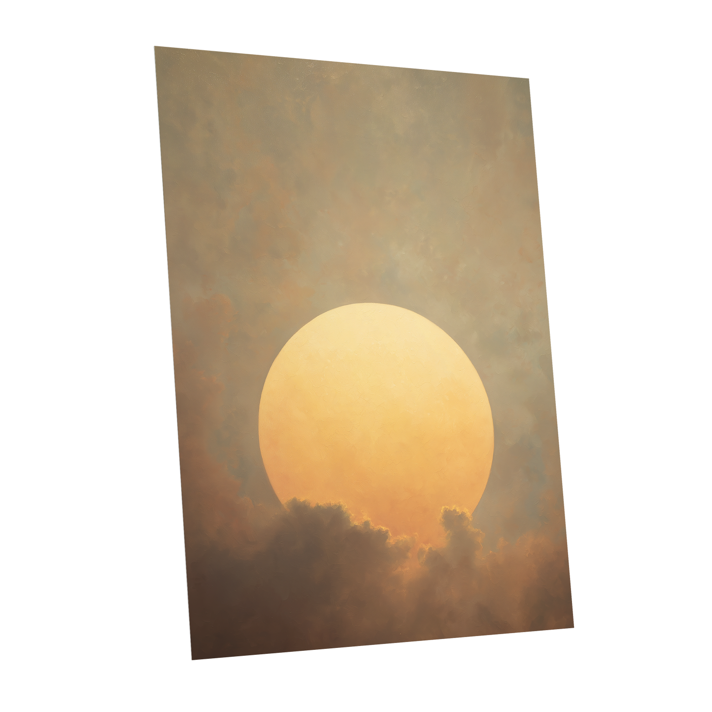 Amber Sun Reverie, gold, beige, brown nature wall art shown as a unframed poster wall art print