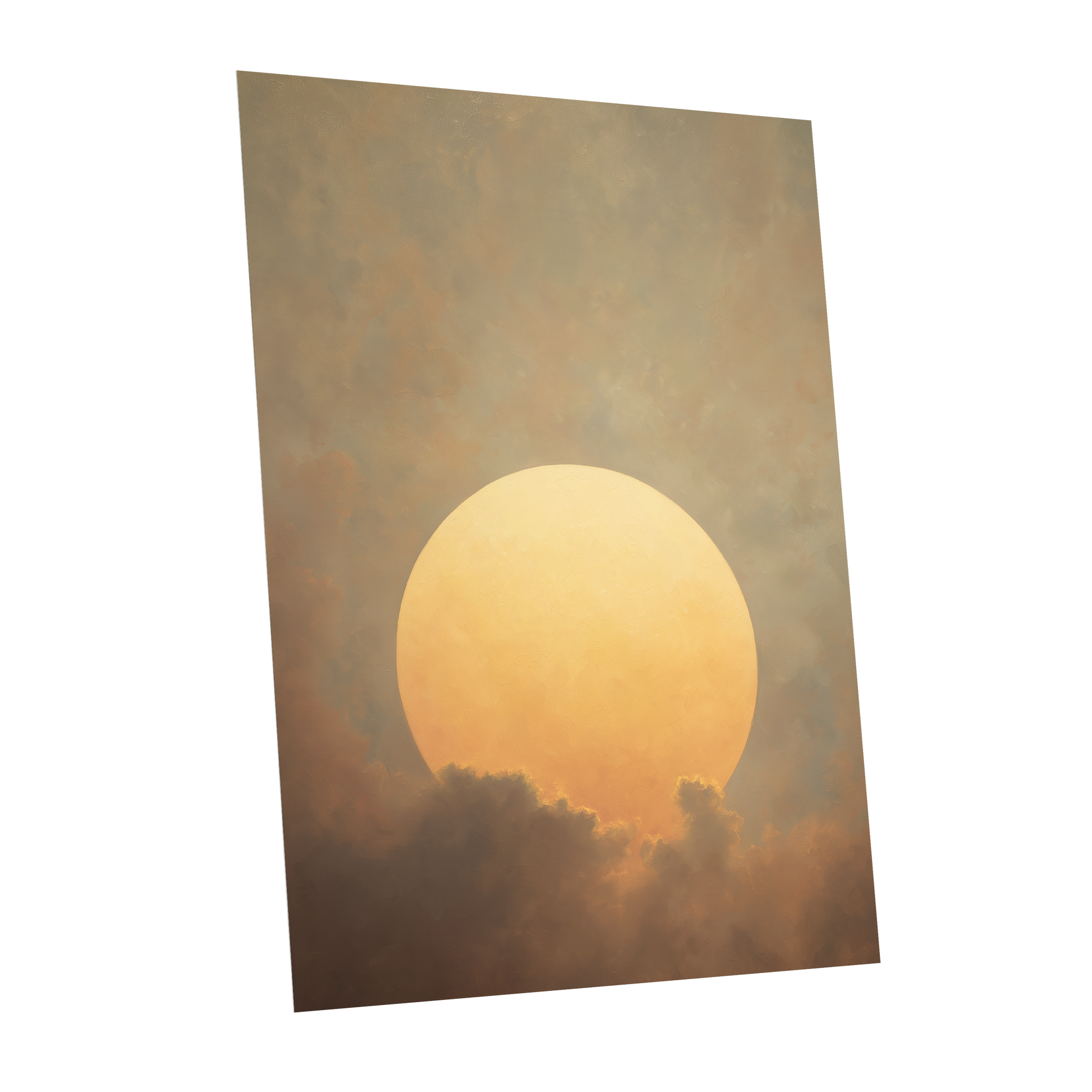 Amber Sun Reverie, gold, beige, brown nature wall art shown as a unframed poster wall art print