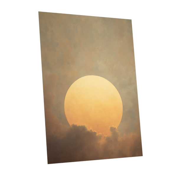 Amber Sun Reverie, gold, beige, brown nature wall art shown as a unframed poster wall art print