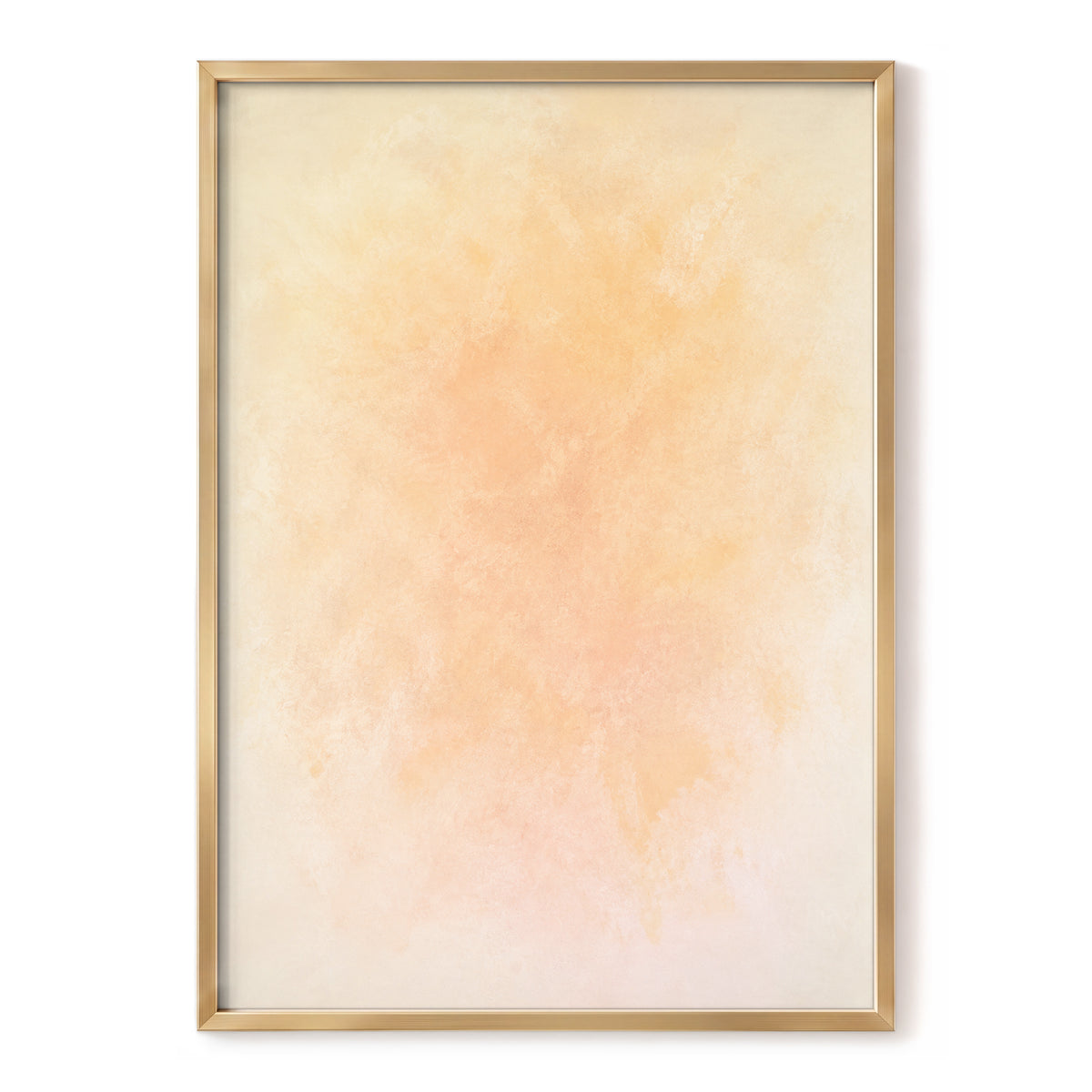 Apricot Hush, orange, pink, beige abstract wall art, front artwork view