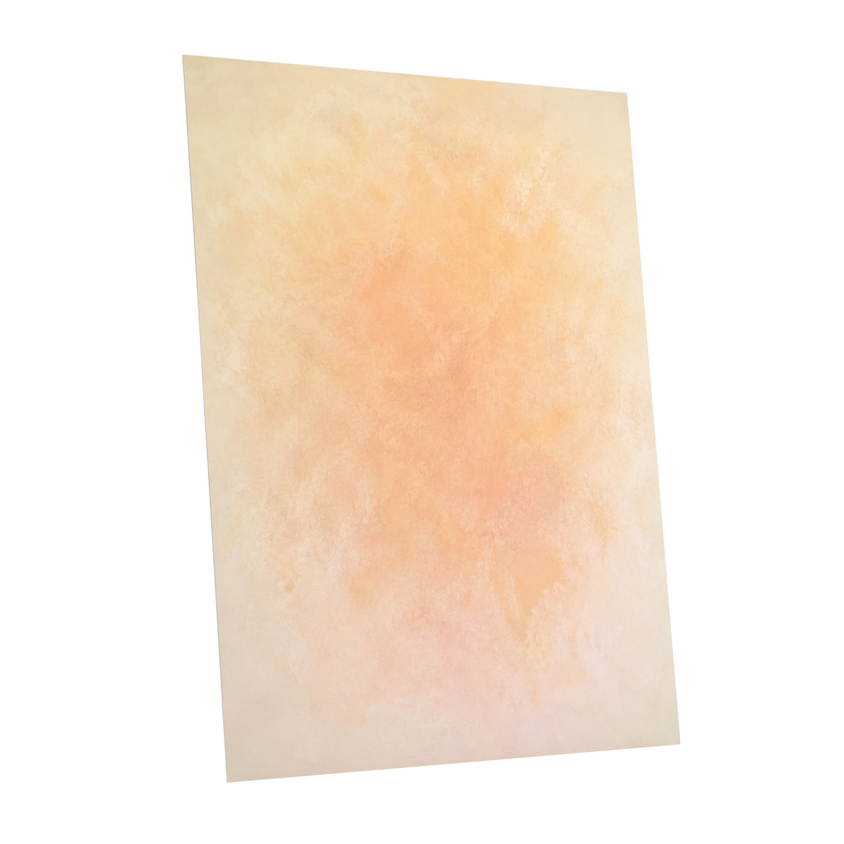 Apricot Hush, orange, pink, beige abstract wall art shown as a unframed poster wall art print