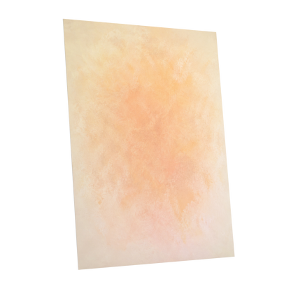 Apricot Hush, orange, pink, beige abstract wall art shown as a unframed poster wall art print