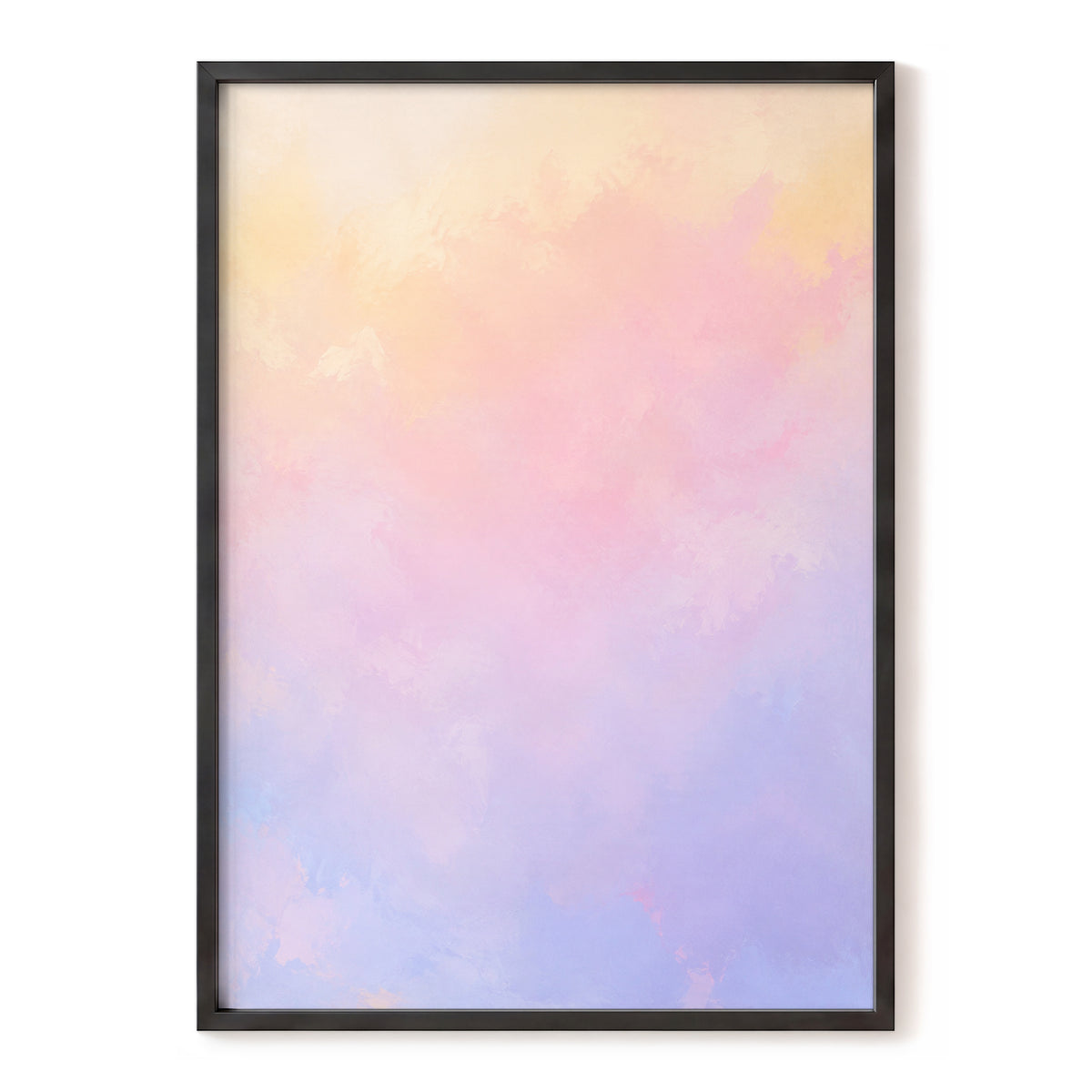 Apricot Reverie, orange, pink, purple abstract wall art, front artwork view